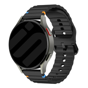 Fossil Gen 5 Wave Silicone Strap (Black)