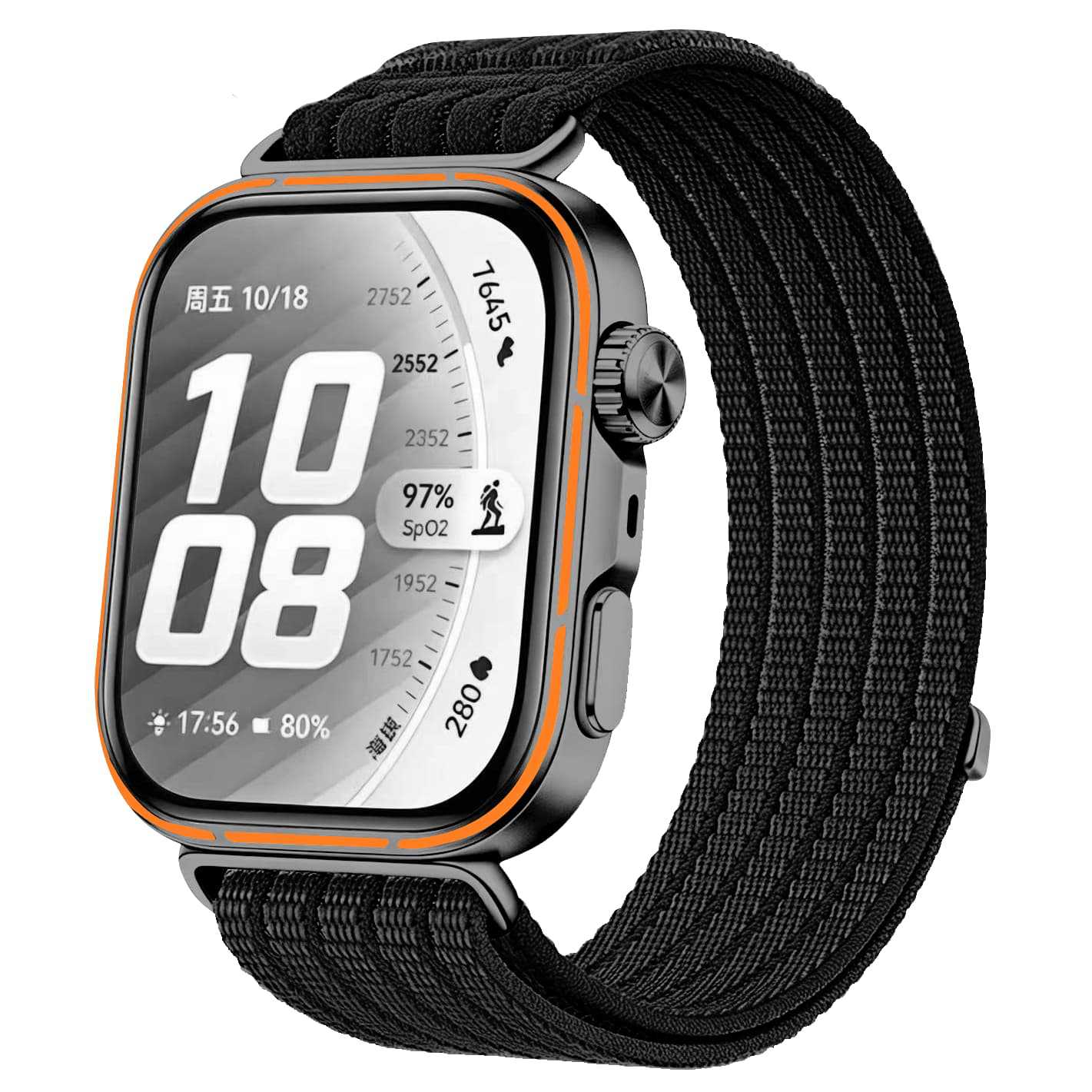 Huawei Watch Fit 4 Ultra Thin Nylon Strap (Black)
