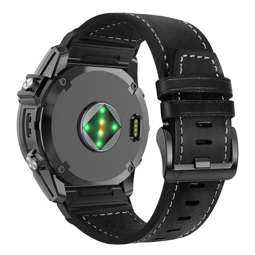 Bracelet cuir premium Garmin Forerunner 945 (noir)