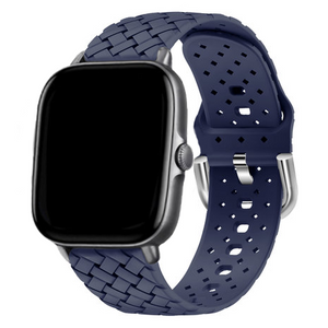 Bracelet silicone tissé Amazfit GTS 3 (bleu foncé)