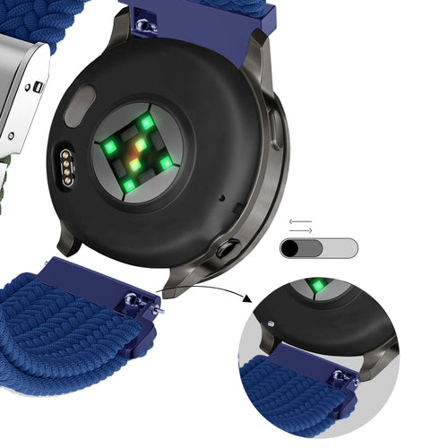 Bandz Garmin Forerunner 255 Woven Nylon Strap (Blue)