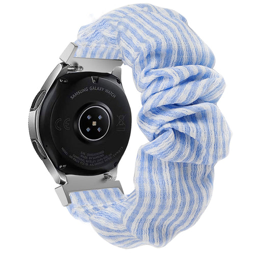 Samsung Galaxy Watch FE Scrunchie Strap (Blue Striped)