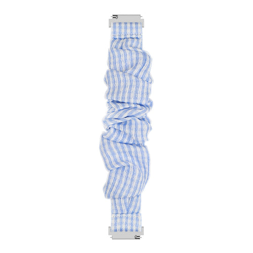 Samsung Galaxy Watch FE Scrunchie Strap (Blue Striped)