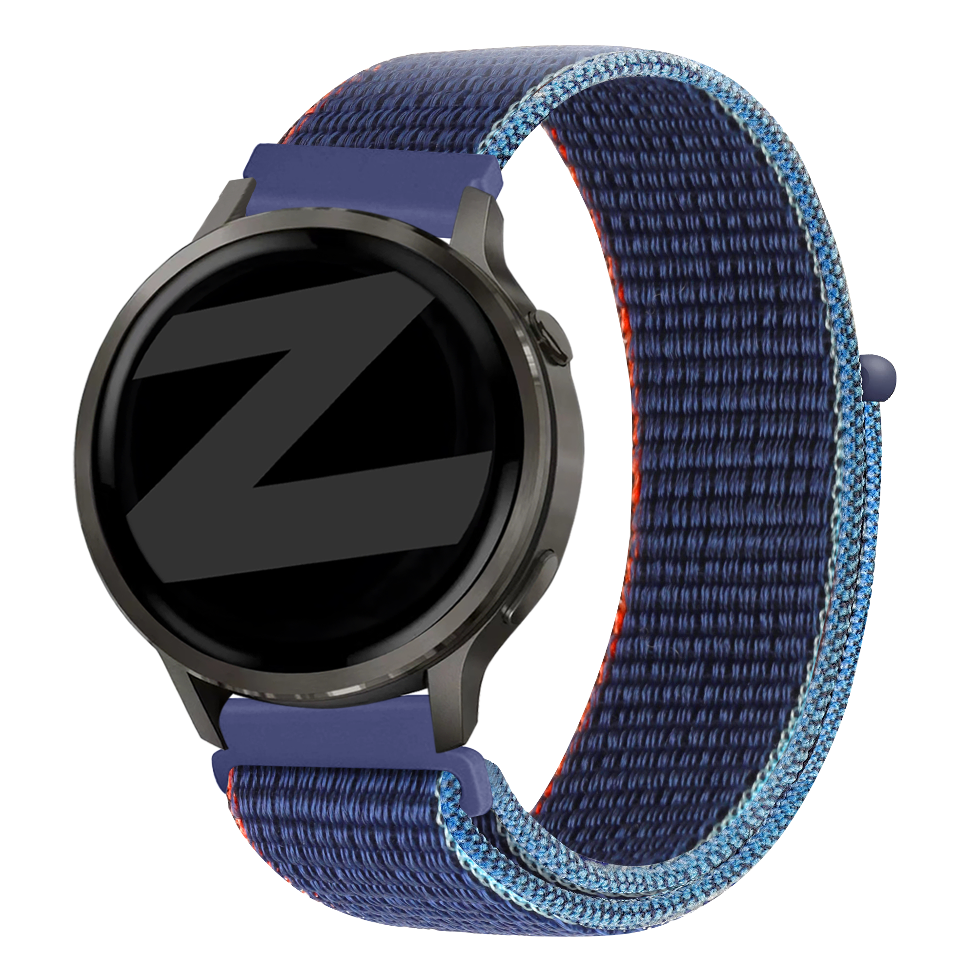 Bandz Garmin Forerunner 570 - 47mm Nylon Loop Strap (Dark Blue Mix)