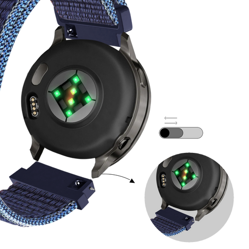 Bandz Garmin Forerunner 255 Nylon Loop Strap (Dark Blue Mix)
