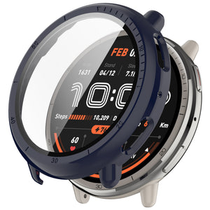 Coque rigide avec verre Amazfit Active 2 (bleu foncé)