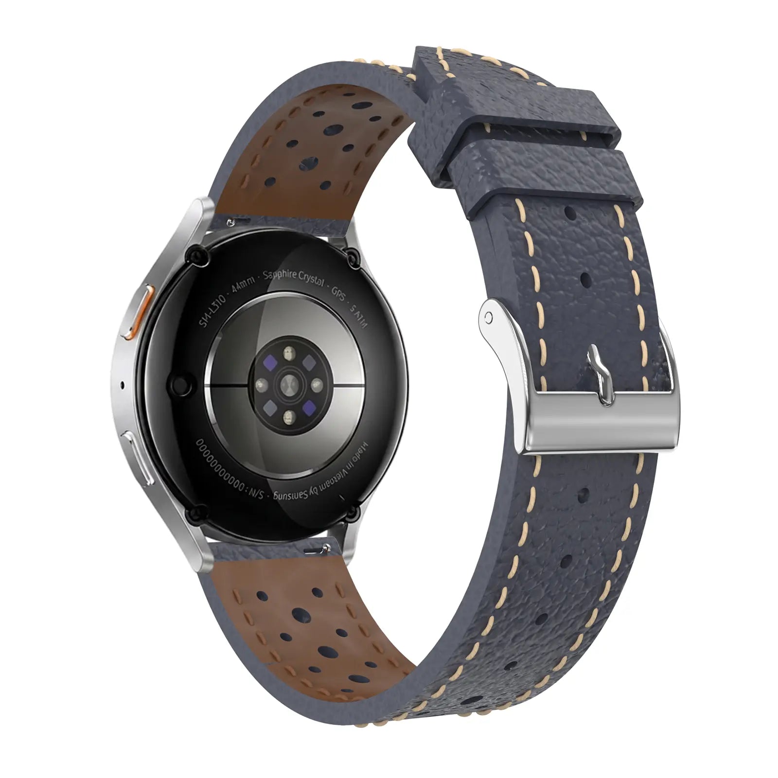 Bracelet cuir zephyr Coros Apex 4 - 42mm (bleu)