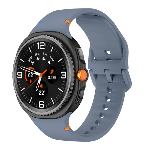 Bracelet silicone Samsung Galaxy Watch 8 Classic (bleu/gris)