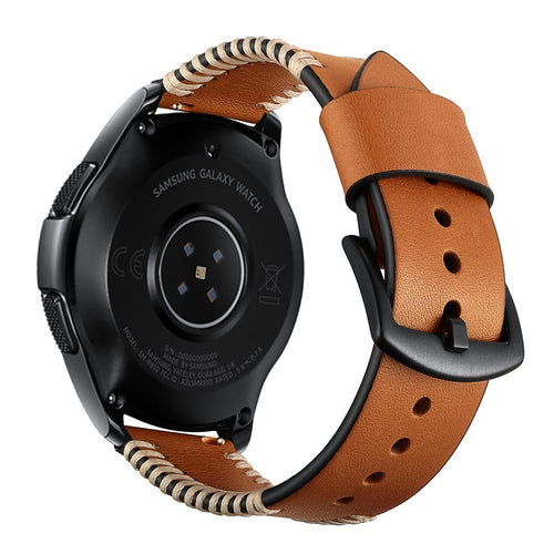 Huawei Watch GT 6 Pro - 46mm Stitched Leather Strap (Brown)