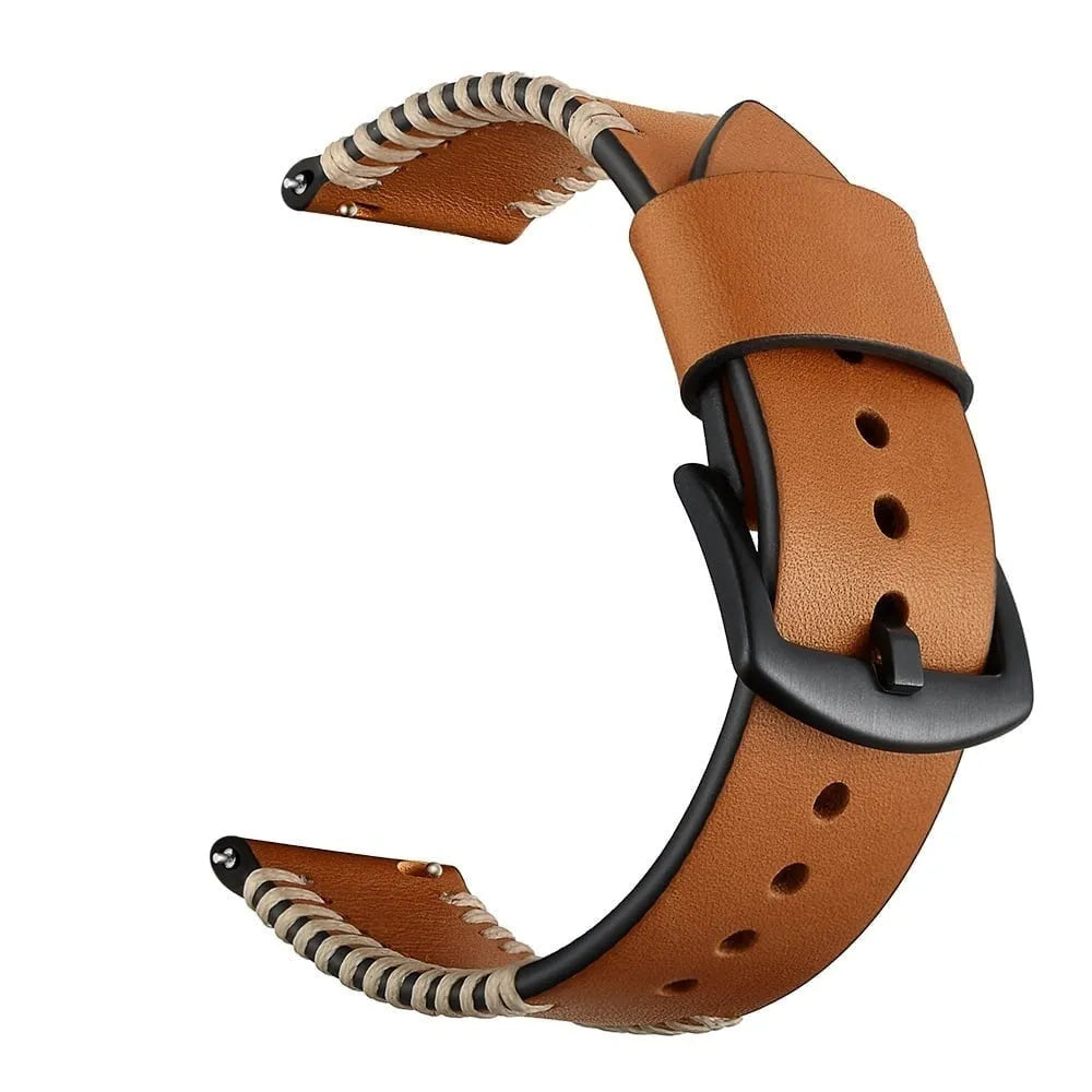 Bracelet cuir tissée Oppo Watch X2 (marron)