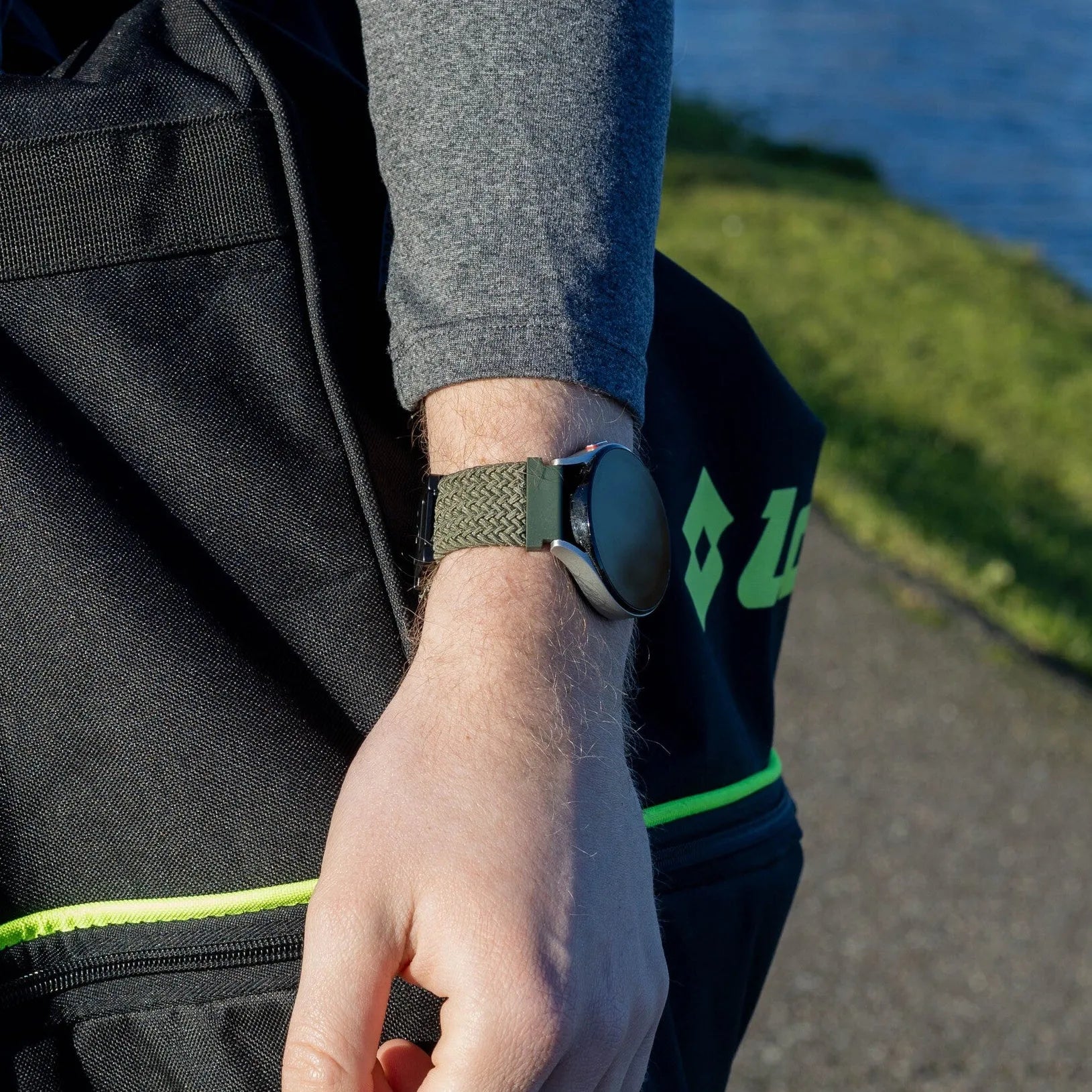 Bracelet tressé Polar Ignite 3 avec P-boucle (vert)