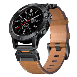Garmin Tactix 7 Pro Genuine Leather Strap (Brown)