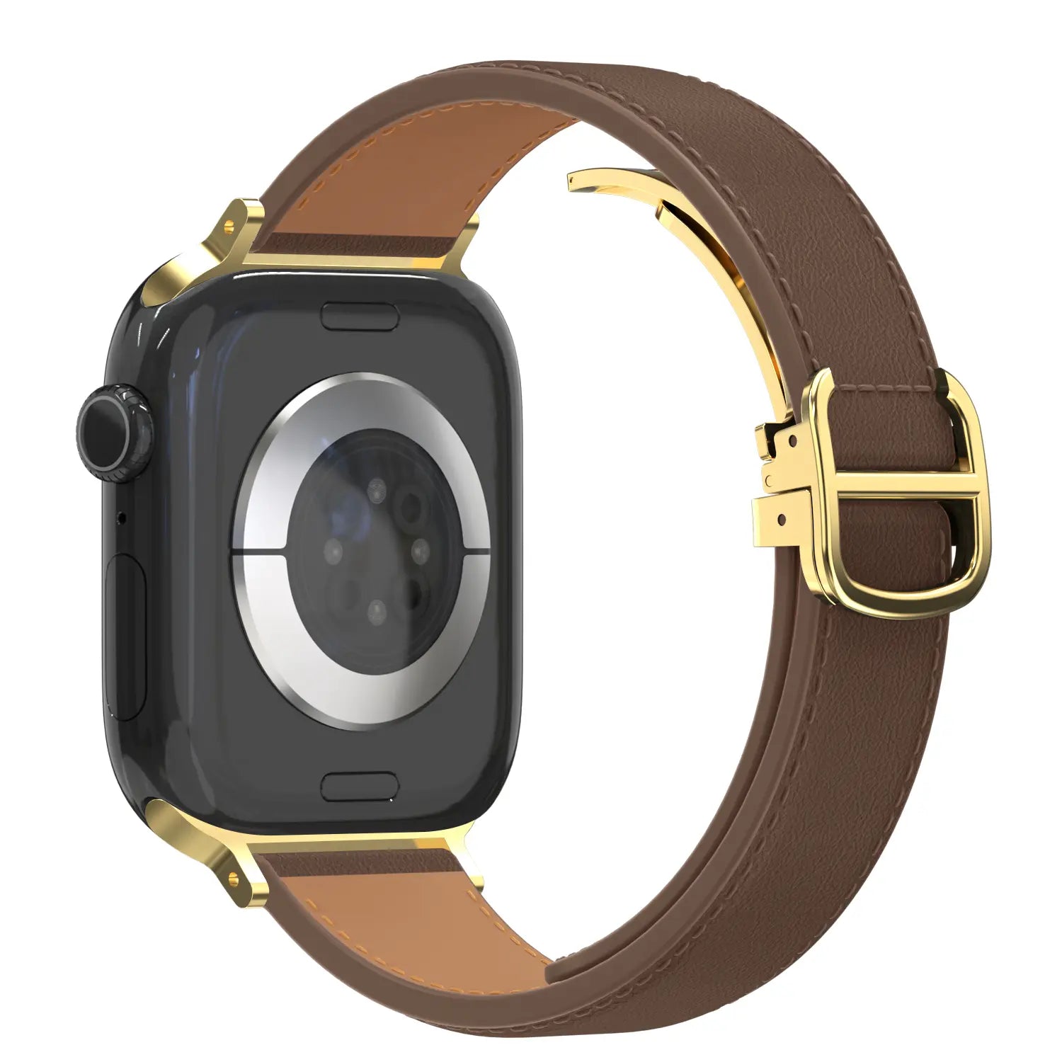 Bandz Bracelet cuir 'D-Type' Apple Watch (marron foncé)