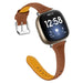 Fitbit Versa 4 Slim Leather Strap (Brown)