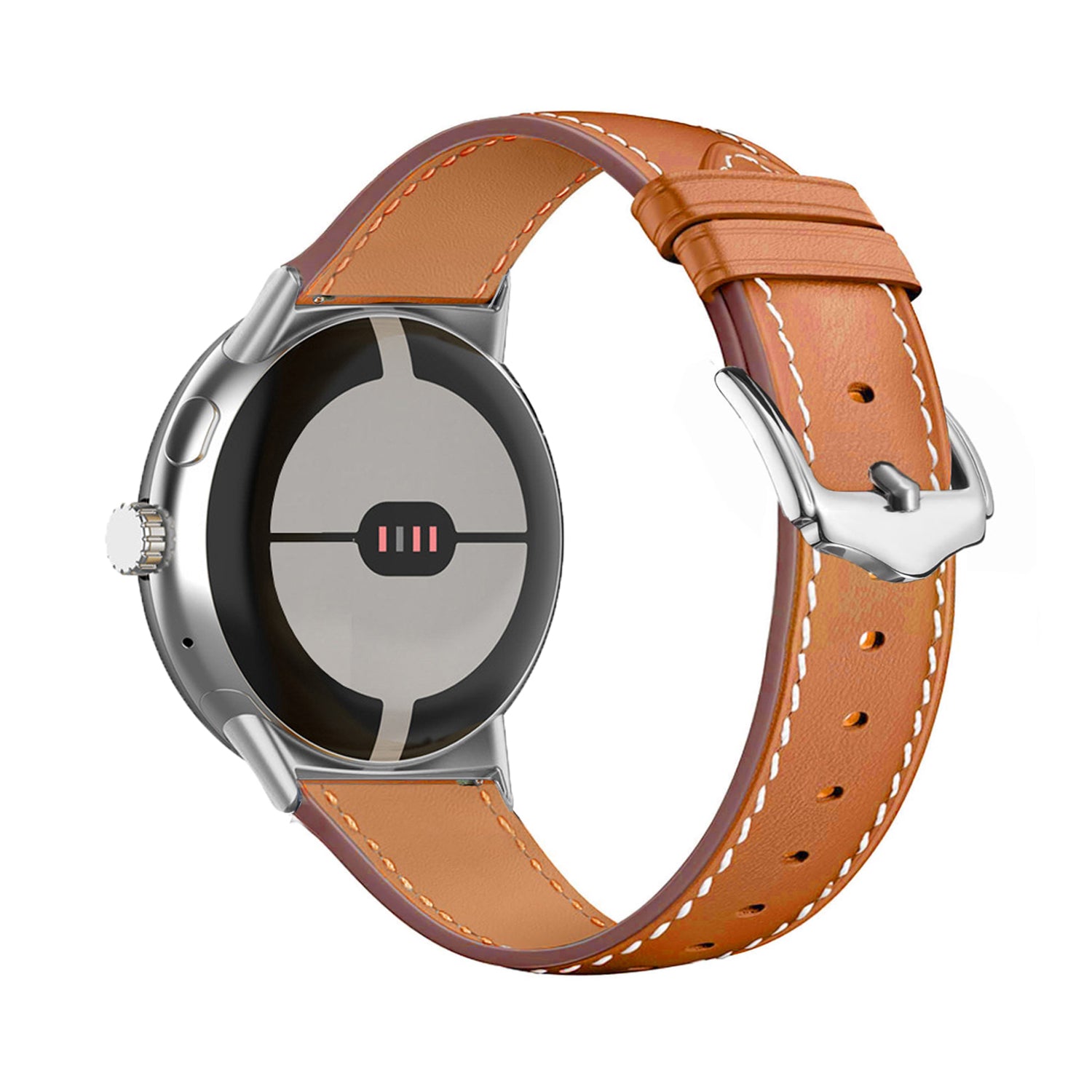 Bracelet cuir moderne Google Pixel Watch 4 - 45mm (marron)