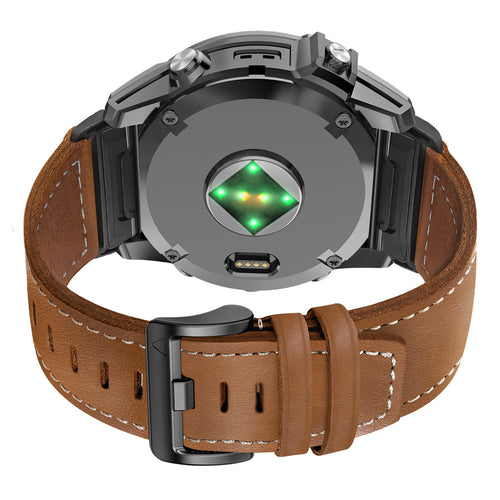 Bracelet cuir premium Garmin Descent G2 (marron)