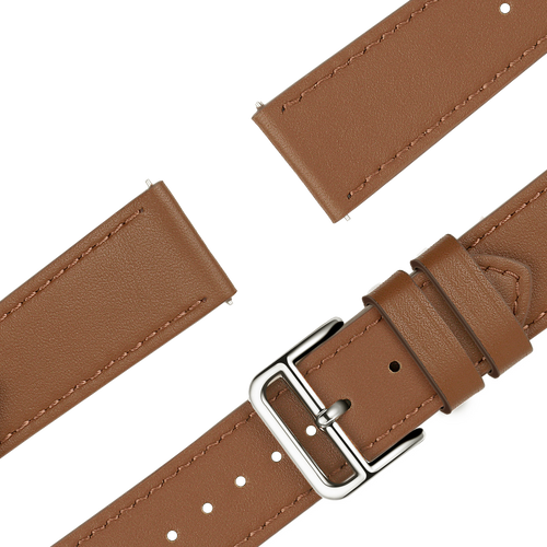 Bandz Garmin Forerunner 265s Leather Strap 'Deluxe' (Brown)