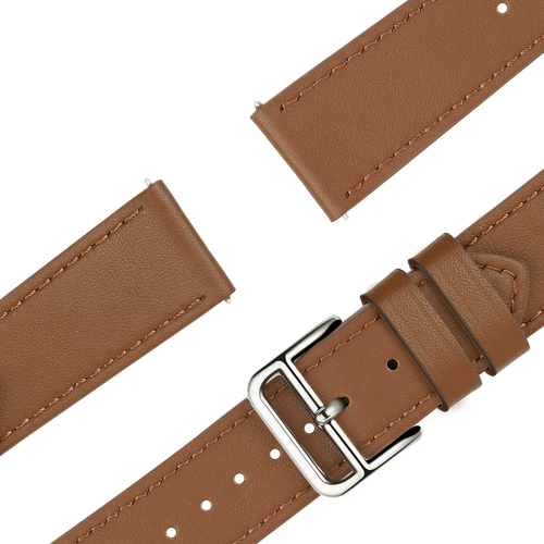 Bandz Garmin Forerunner 265s Leather Strap 'Deluxe' (Brown)