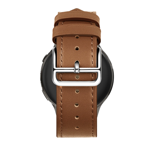 Bandz Garmin Forerunner 265s Leather Strap 'Deluxe' (Brown)