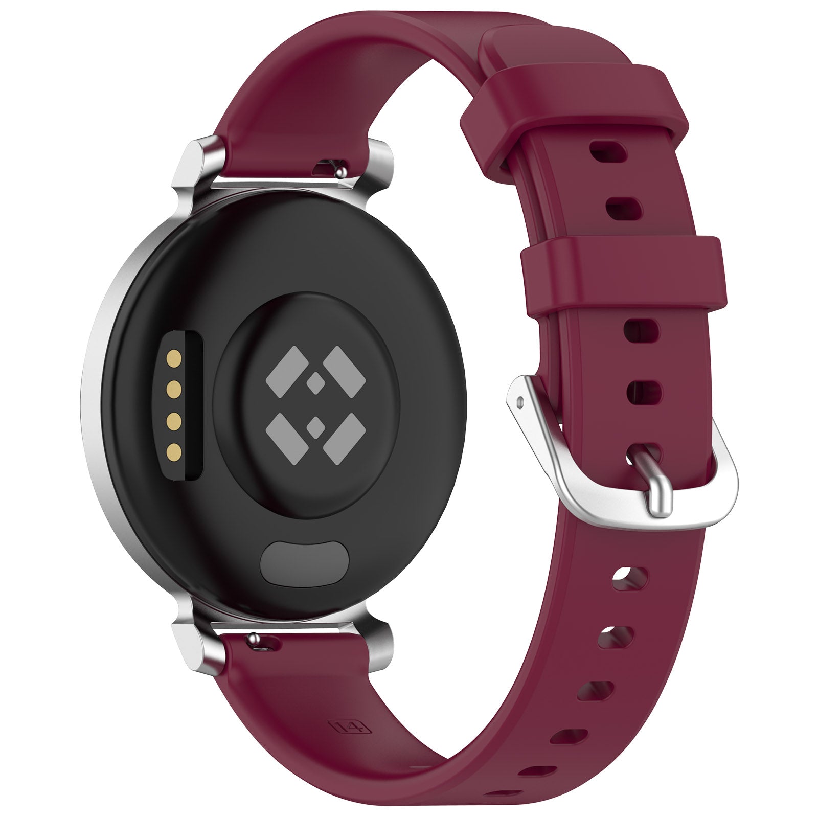 Pebble Round 2 - 14mm Silicone Classic Strap (Wine Red)