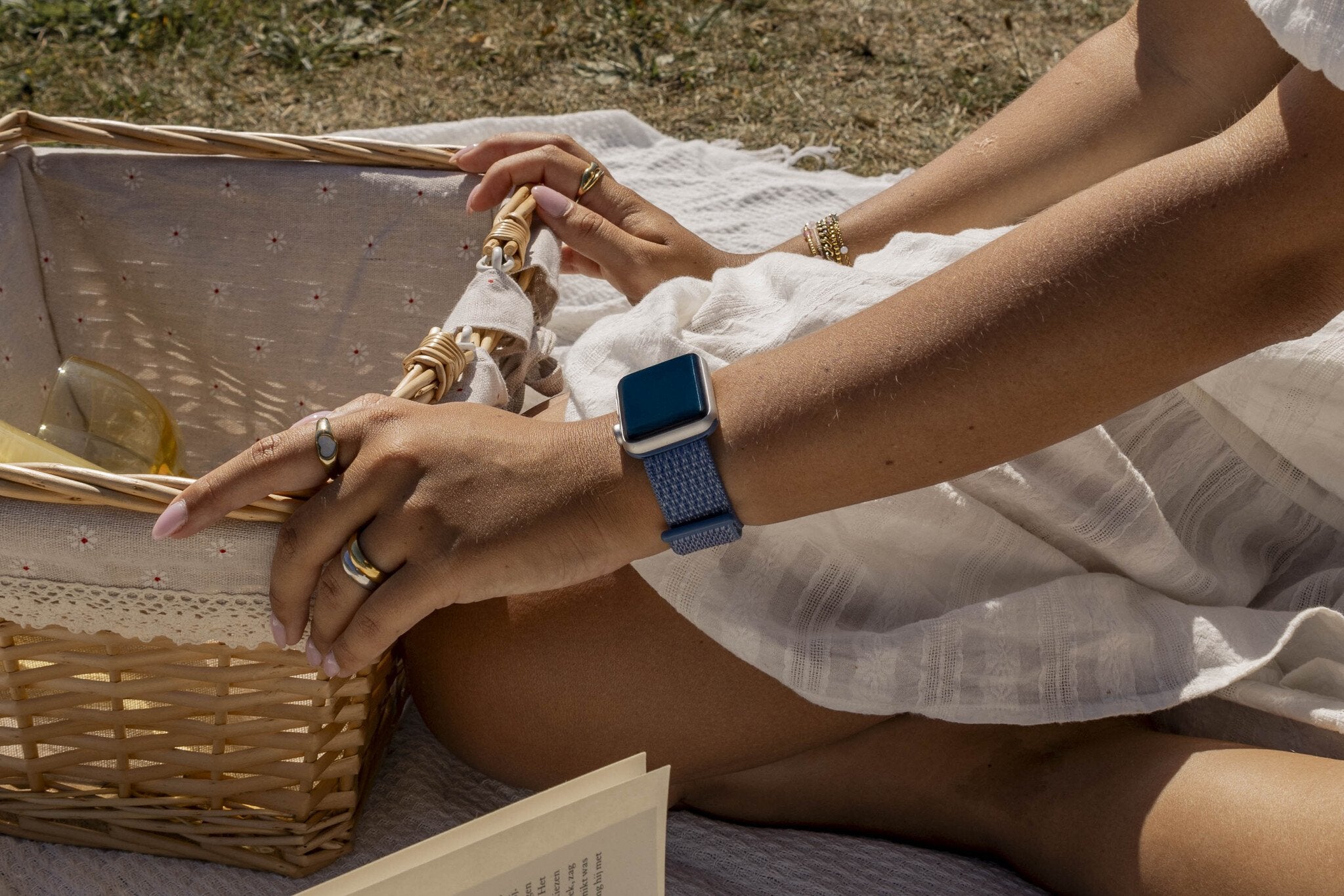 Bracelet nylon xoxo Wildhearts Apple Watch (bleu)