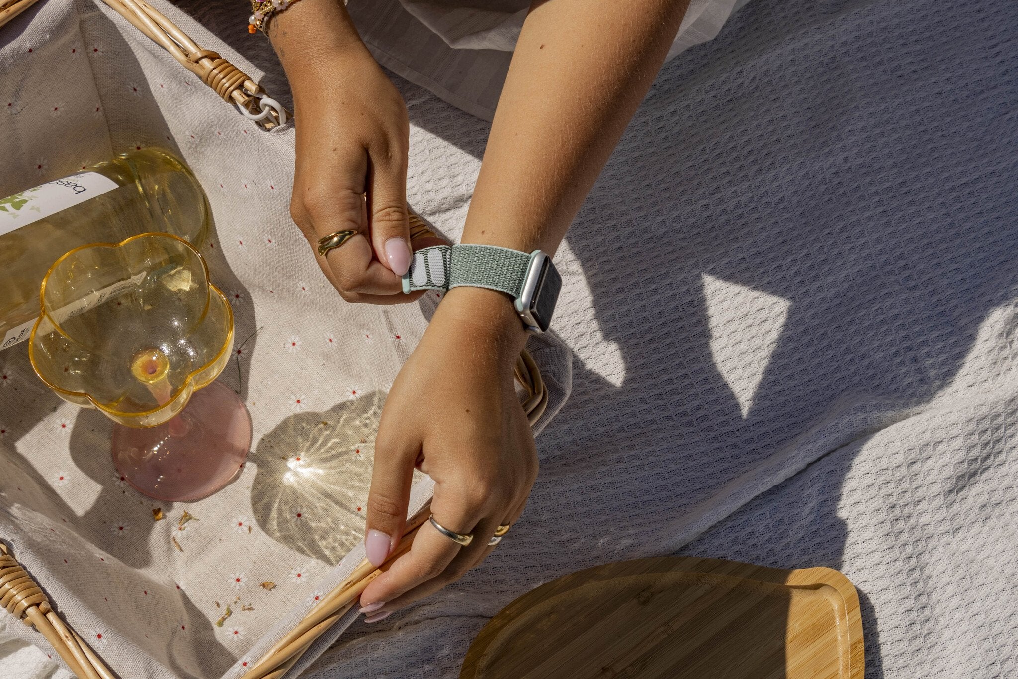 Bracelet nylon xoxo Wildhearts Apple Watch (vert menthe)