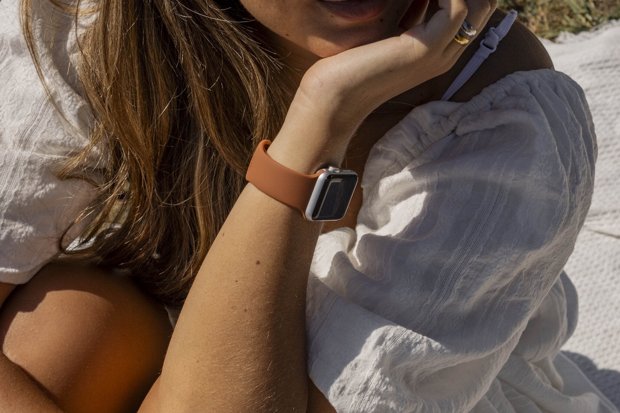 Bracelet en silicone xoxo Wildhearts Apple Watch (marron)