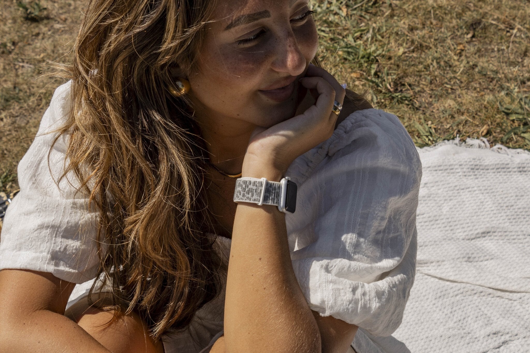 xoxo Wildhearts Apple Watch Nylon Strap (White Leopard)