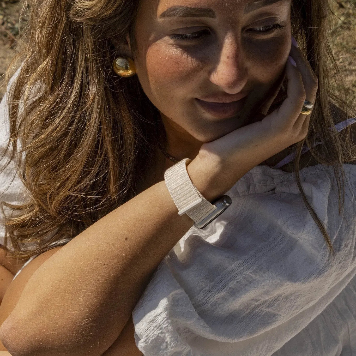 Bracelet nylon xoxo Wildhearts Apple Watch (pêche)