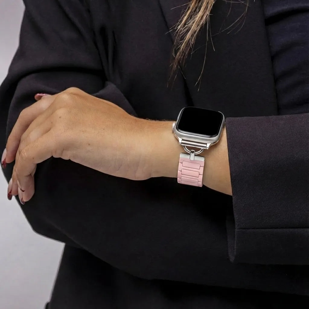Bandz Bracelet silicone magnétique 'fine' Apple Watch (rose)