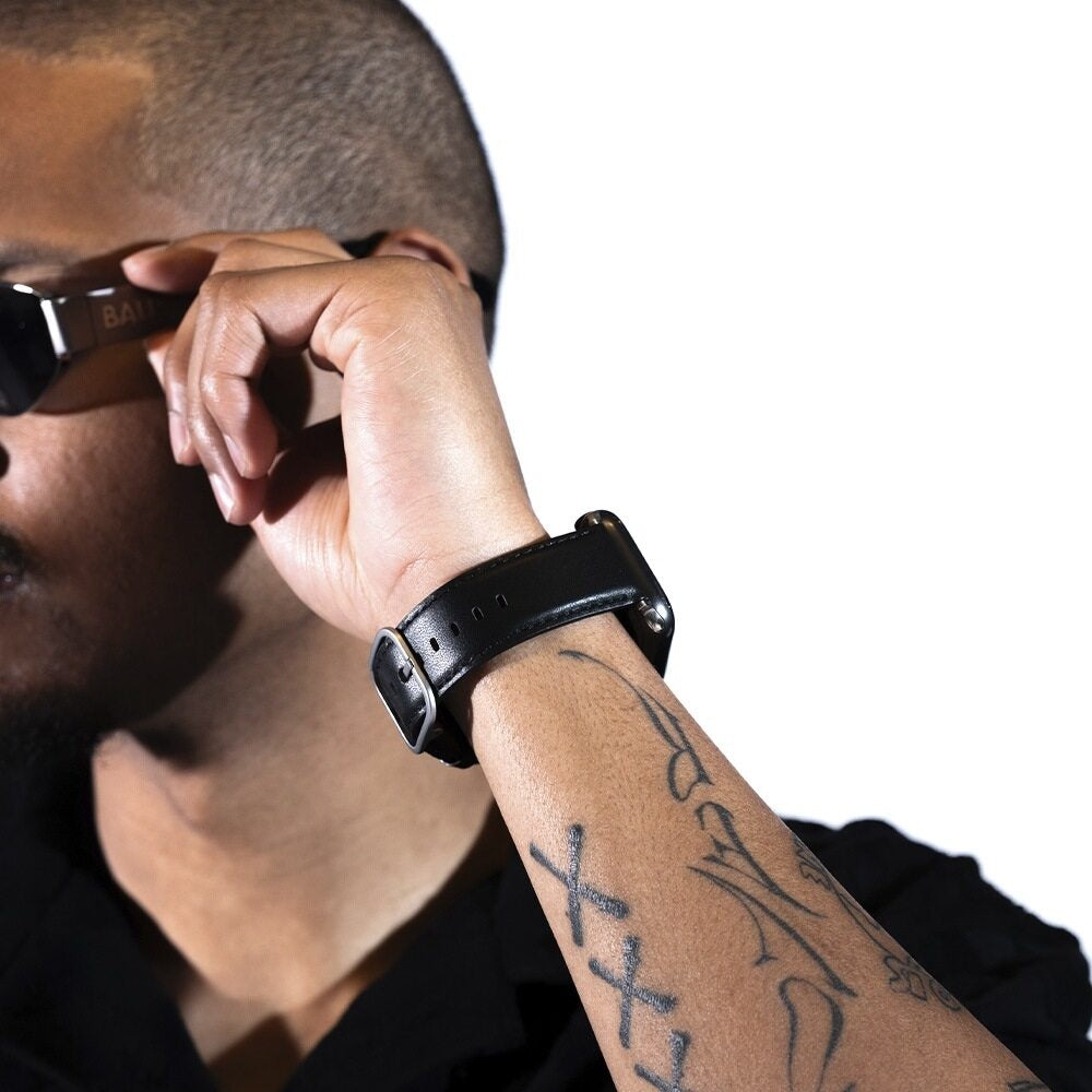 BALR. Apple Watch Leather Strap (Black)