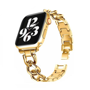 Bracelet chaîne en acier Apple Watch (or)