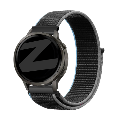Bandz Garmin Vivoactive 4 Nylon Loop Strap (Charcoal)