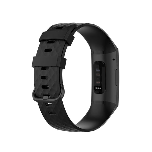 Bracelet Silicone Fitbit Charge 3 (noir)