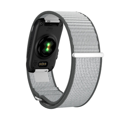 Bandz Bracelet nylon 'Classique' Garmin Cirqa (gris/blanc)