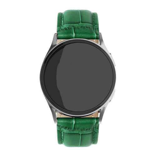 Bracelet cuir granulé de crocodile OnePlus Watch 3 - 46mm (vert)