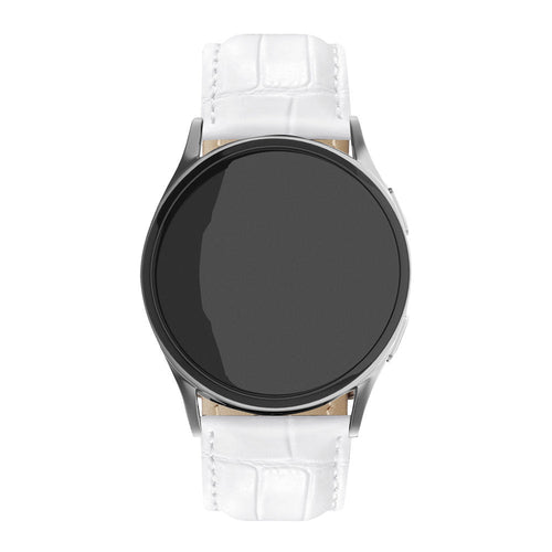 Huawei Watch GT 6 Pro Leather Crocodile Grain Strap (White)
