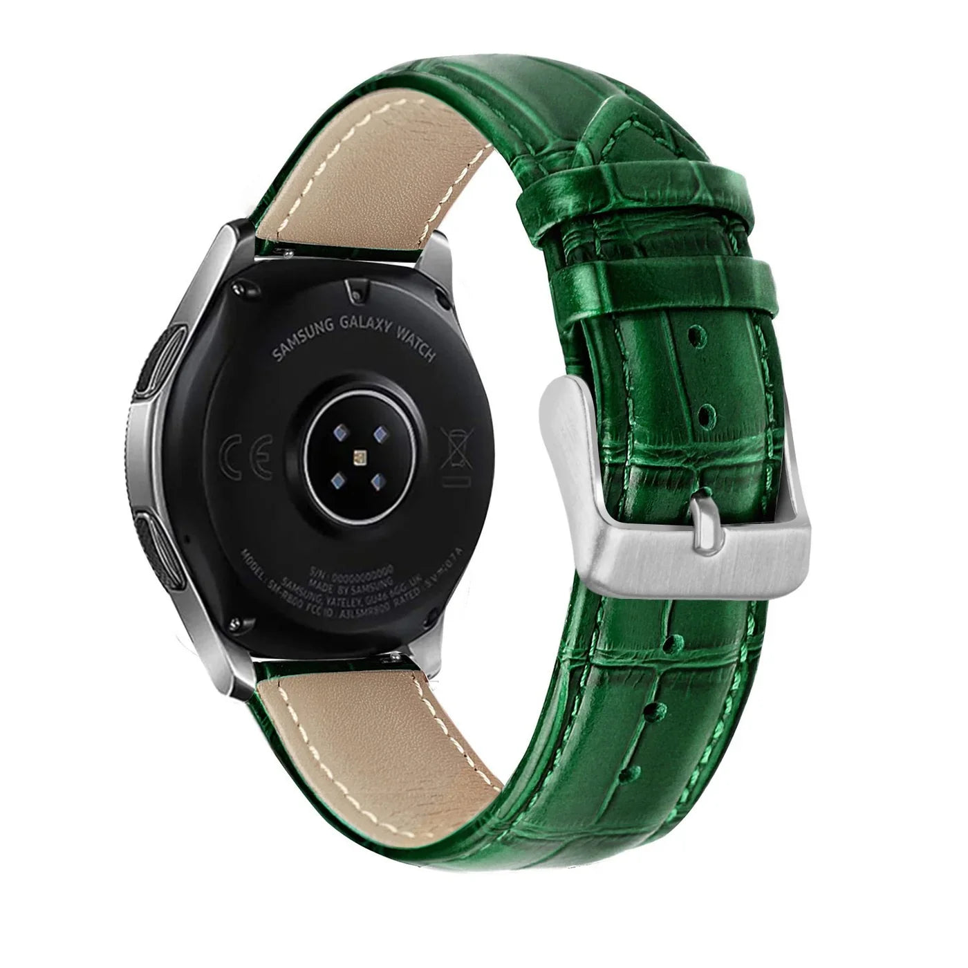 Bracelet cuir crocodile granulé Amazfit GTR Mini (vert)