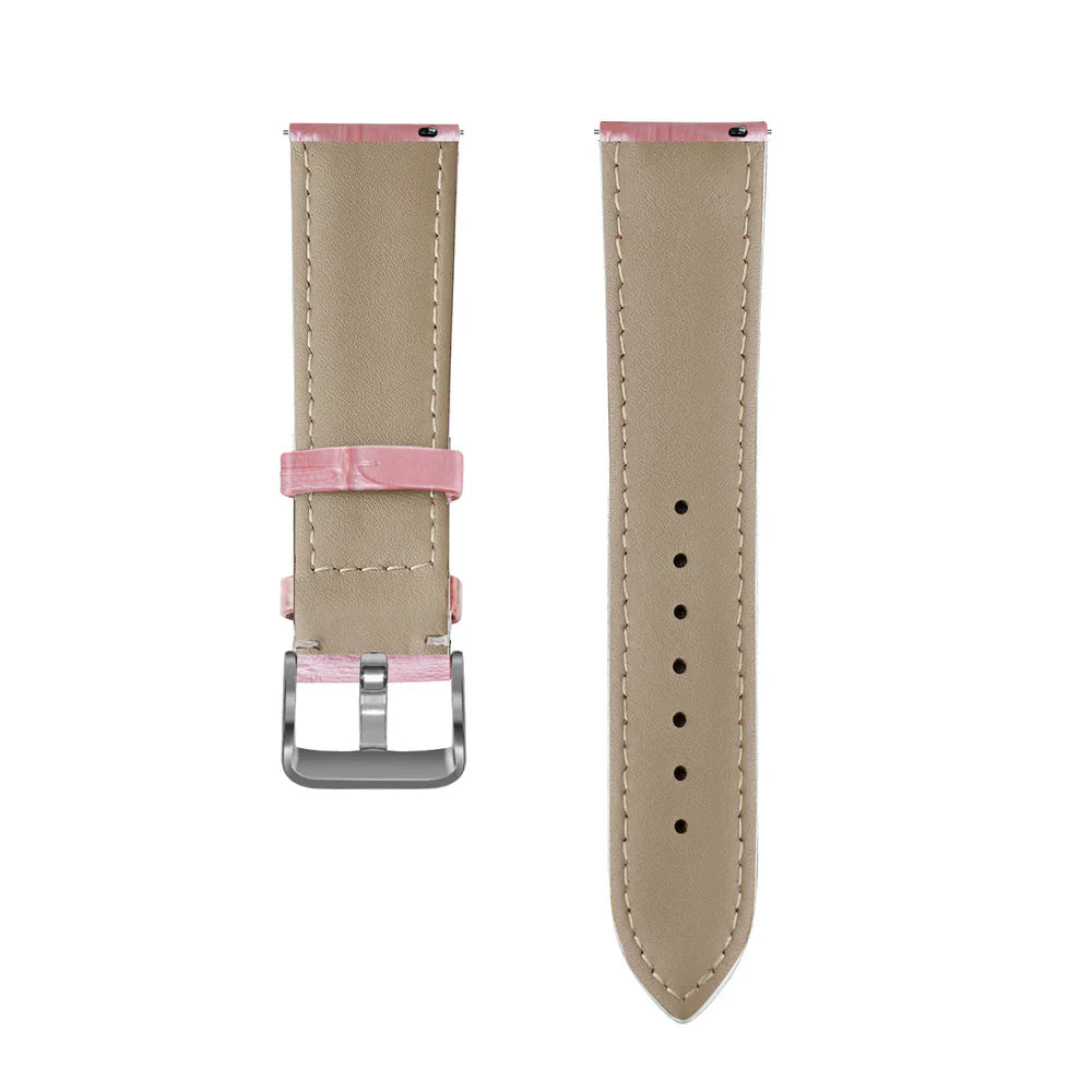 Bracelet cuir crocodile granulé Amazfit Active 2 (rose)