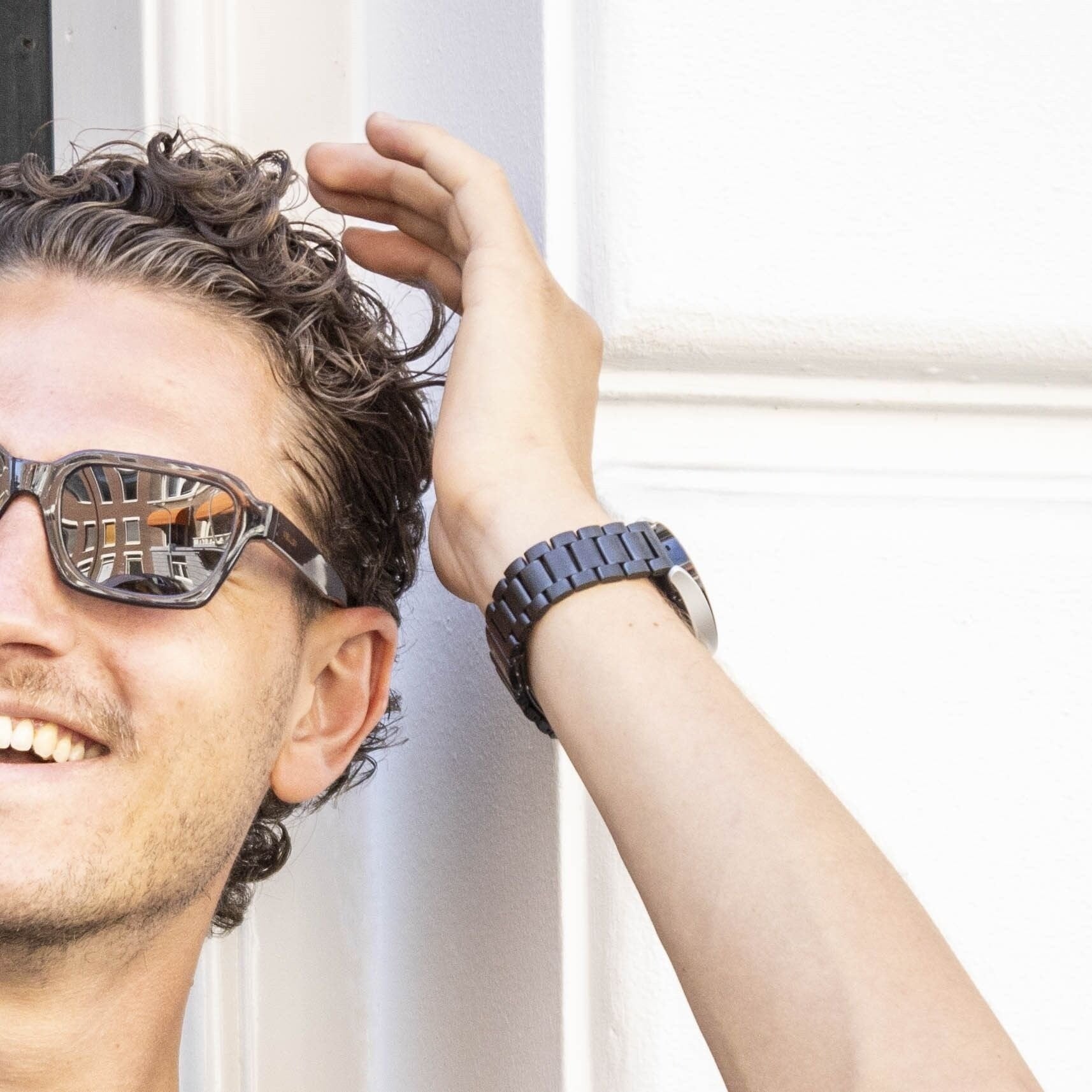 BALR Bracelet acier Samsung Galaxy Watch Active (noir)