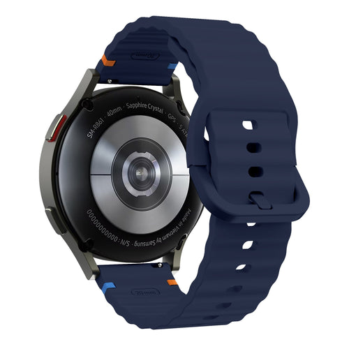 Bracelet silicone Wave Amazfit Balance 2 (bleu foncé)