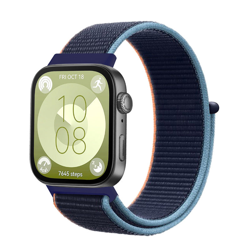 Bracelet nylon Classic Huawei Watch Fit 3 (bleu foncé)