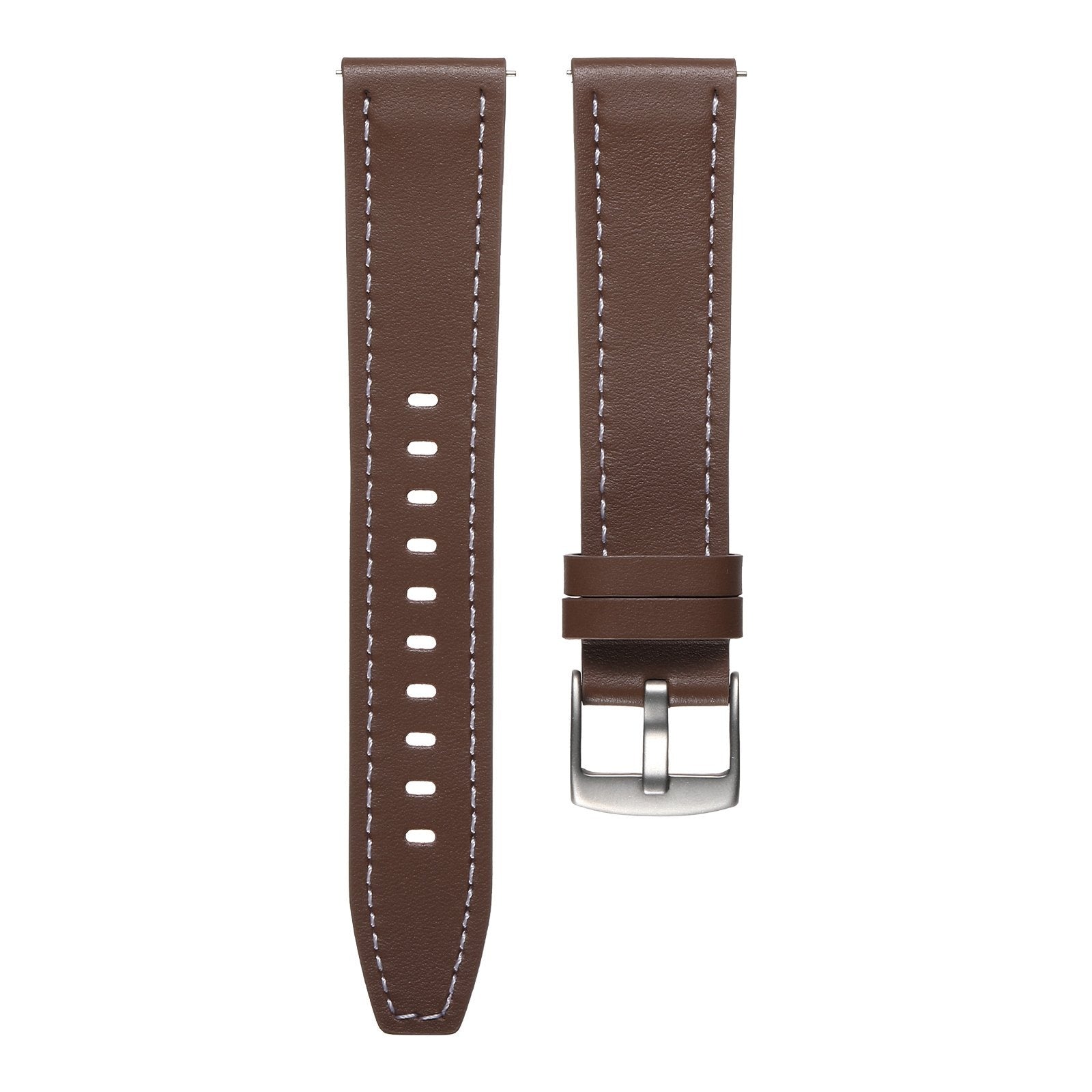 Samsung Galaxy Watch 6 - 44mm 'One Push' Leather Strap (Dark Brown)