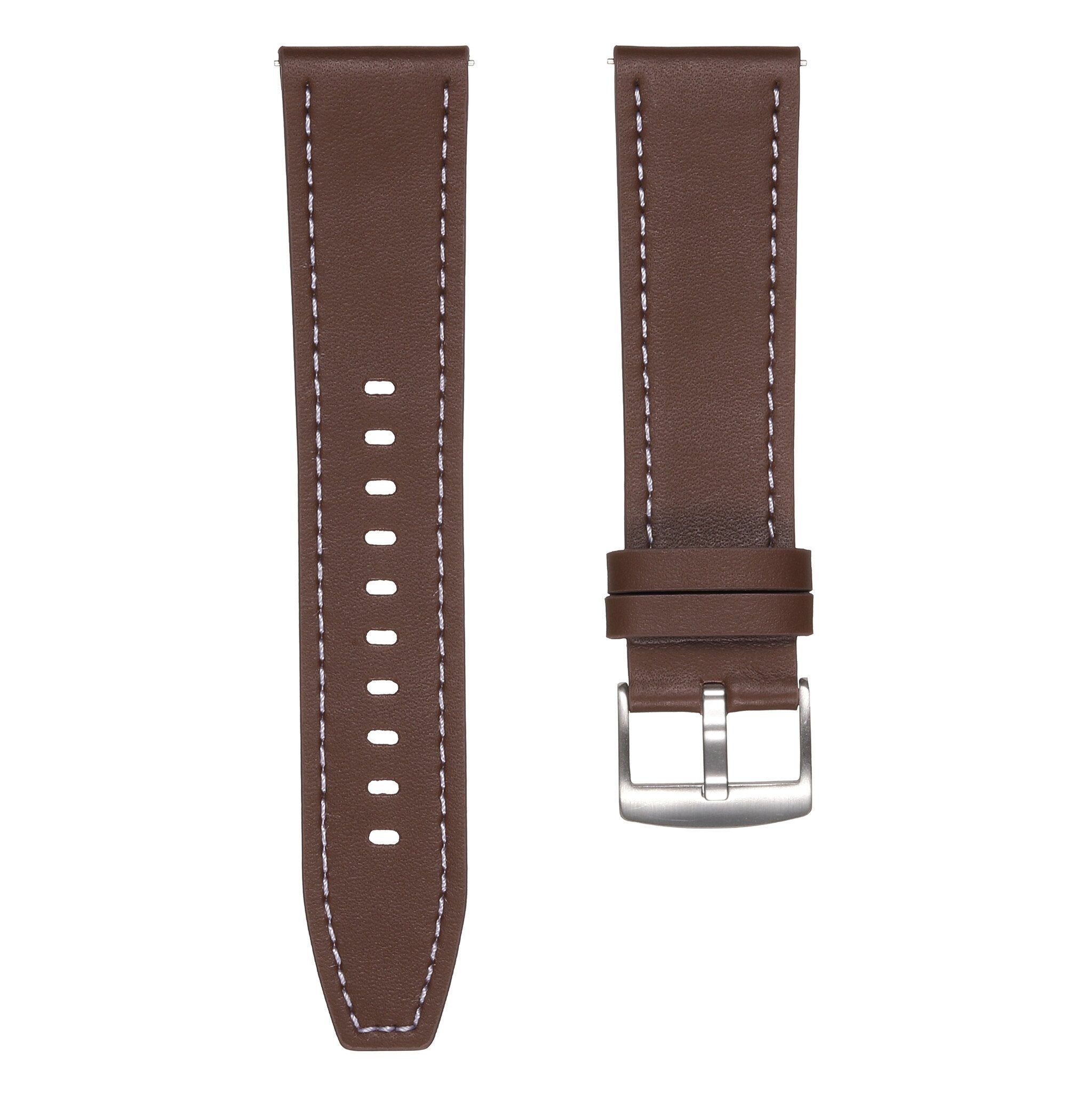 Xiaomi Watch S3 'One Push' Leather Strap (Dark Brown)