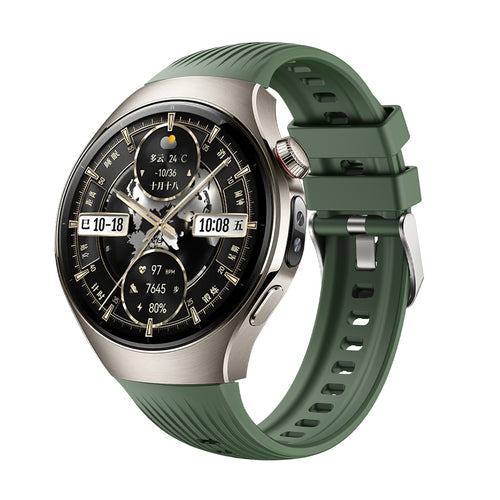 Bracelet silicone 'Perfect Fit' Huawei Watch 5 - 46mm (vert foncé)