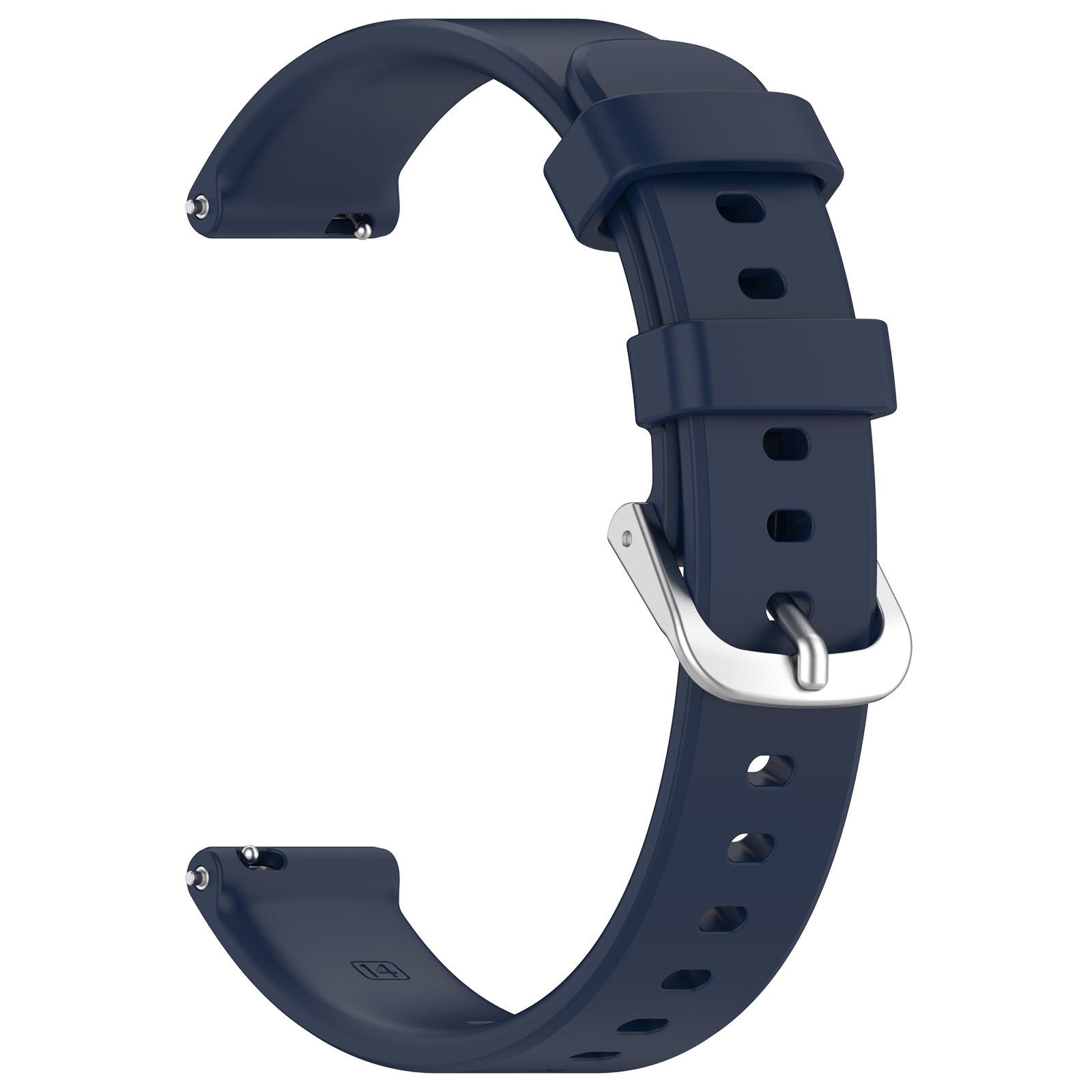 Bracelet silicone classique Pebble Round 2 - 14mm (bleu foncé)