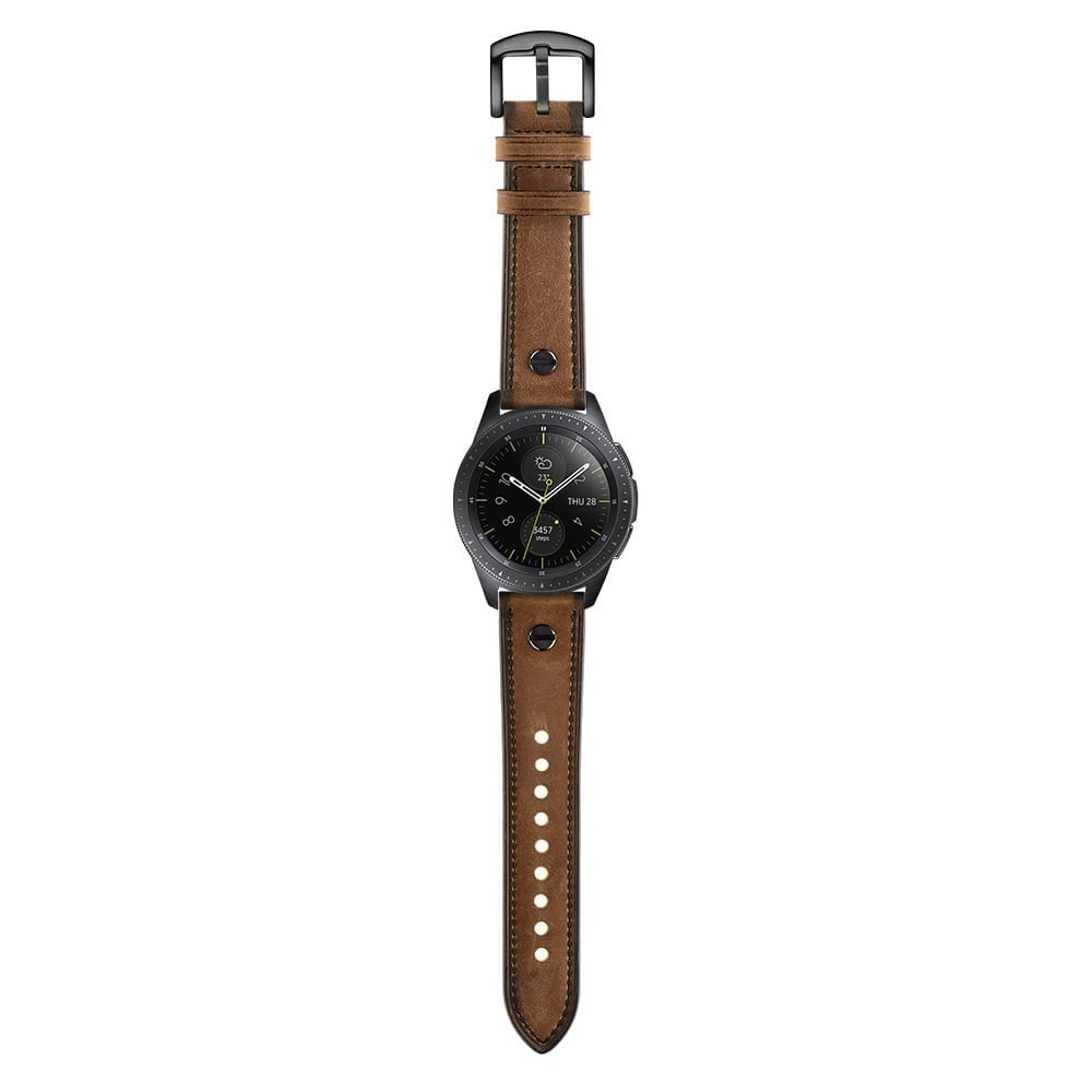 Bracelet cuir avec vis Amazfit GTS 4 Mini (marron foncé)