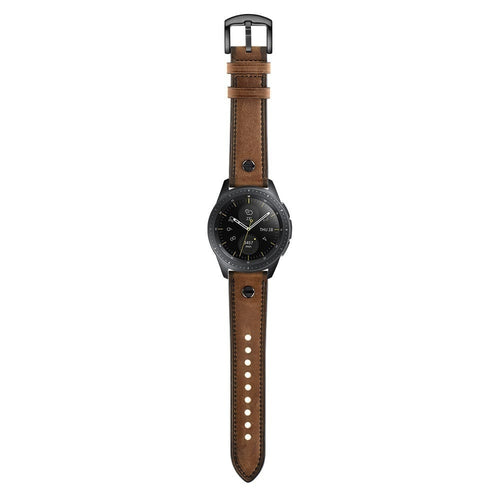 Bracelet cuir avec vis  Oppo Watch X2 (noir)