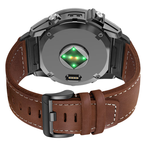 Bracelet cuir premium Garmin Descent G2 (marron foncé)
