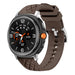Samsung Galaxy Watch 8 - 44mm Diamond Leather Hybrid Strap (Dark Brown)